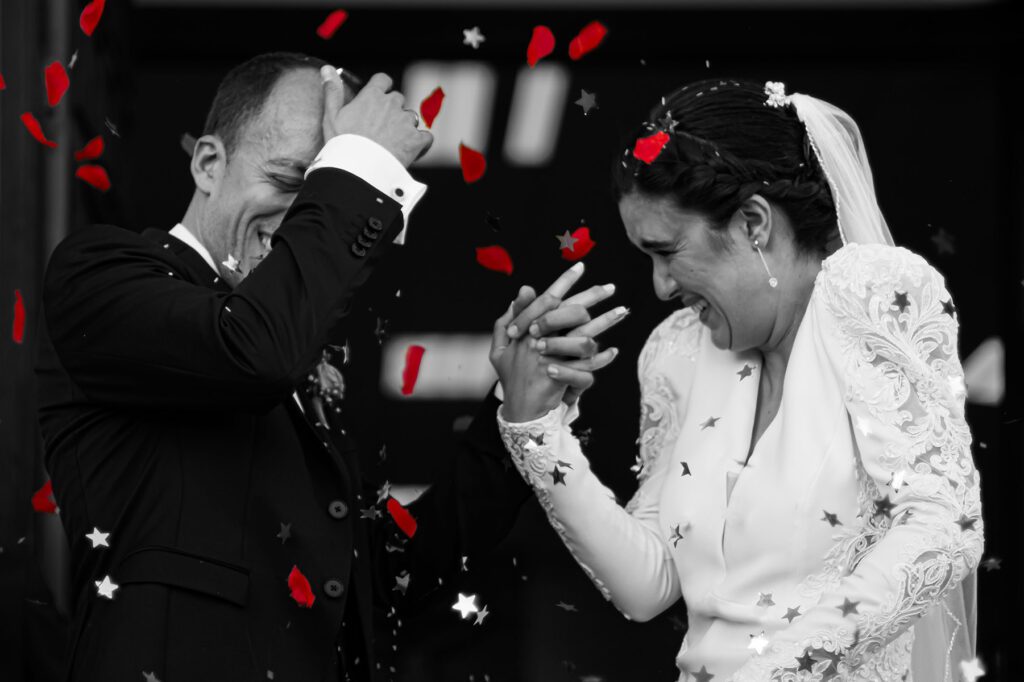 Petalos rojos de boda